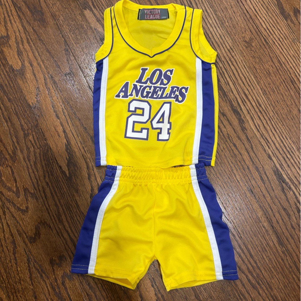 NBA Kids Yellow and Blue Los Angeles Jersey Set
